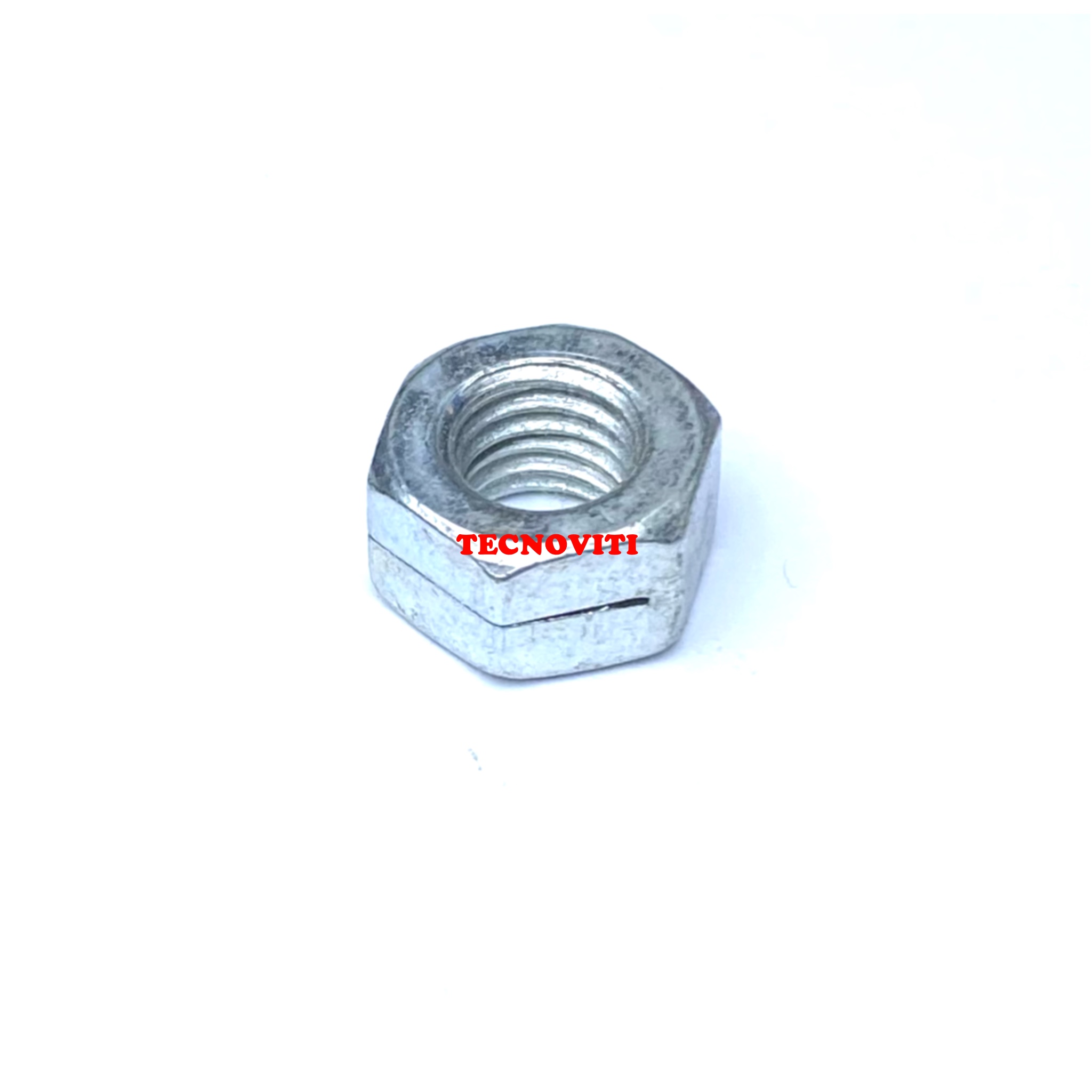 Dado esagonale autobloccante interamente metallico con intaglio (snep) versione bassa. TECNOCODE: 5450