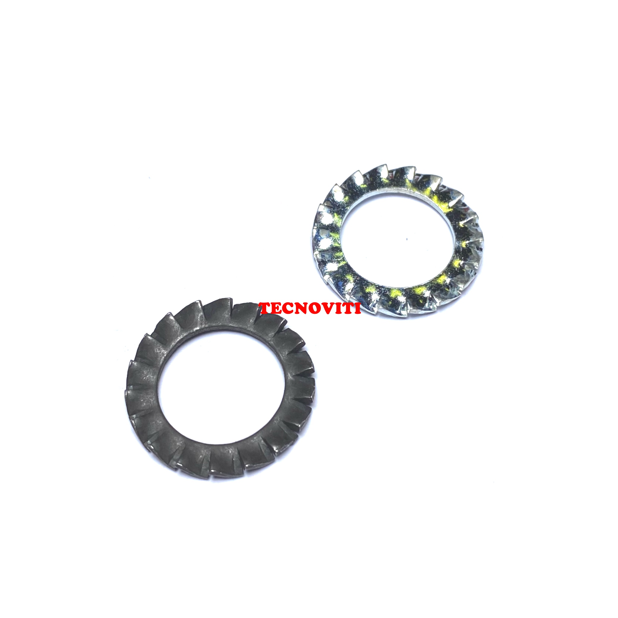 Rondella elastica a dentellatura esterna con denti sovrapposti. DIN  6798 Forma A