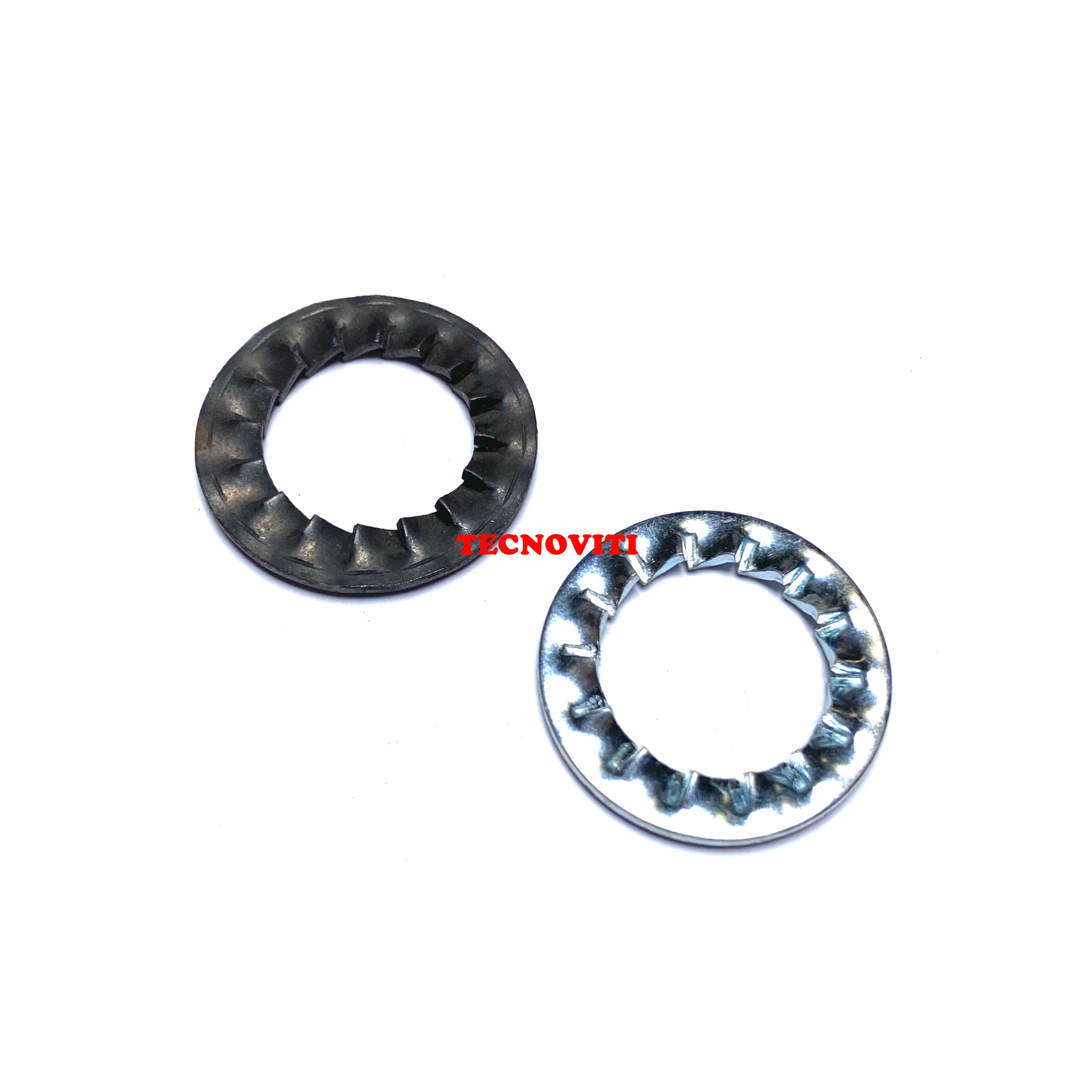 Rondella elastica a dentellatura interna con denti sovrapposti. DIN  6798 Forma I. TECNOCODE: 6798I