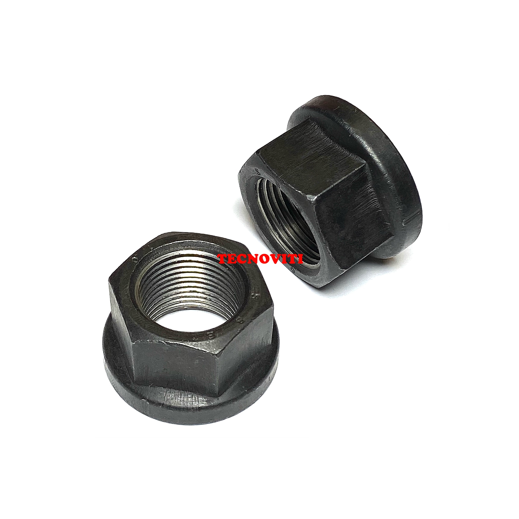 Dado col collare piano per ruote. DIN 74361 Forma B. TECNOCODE: 6924