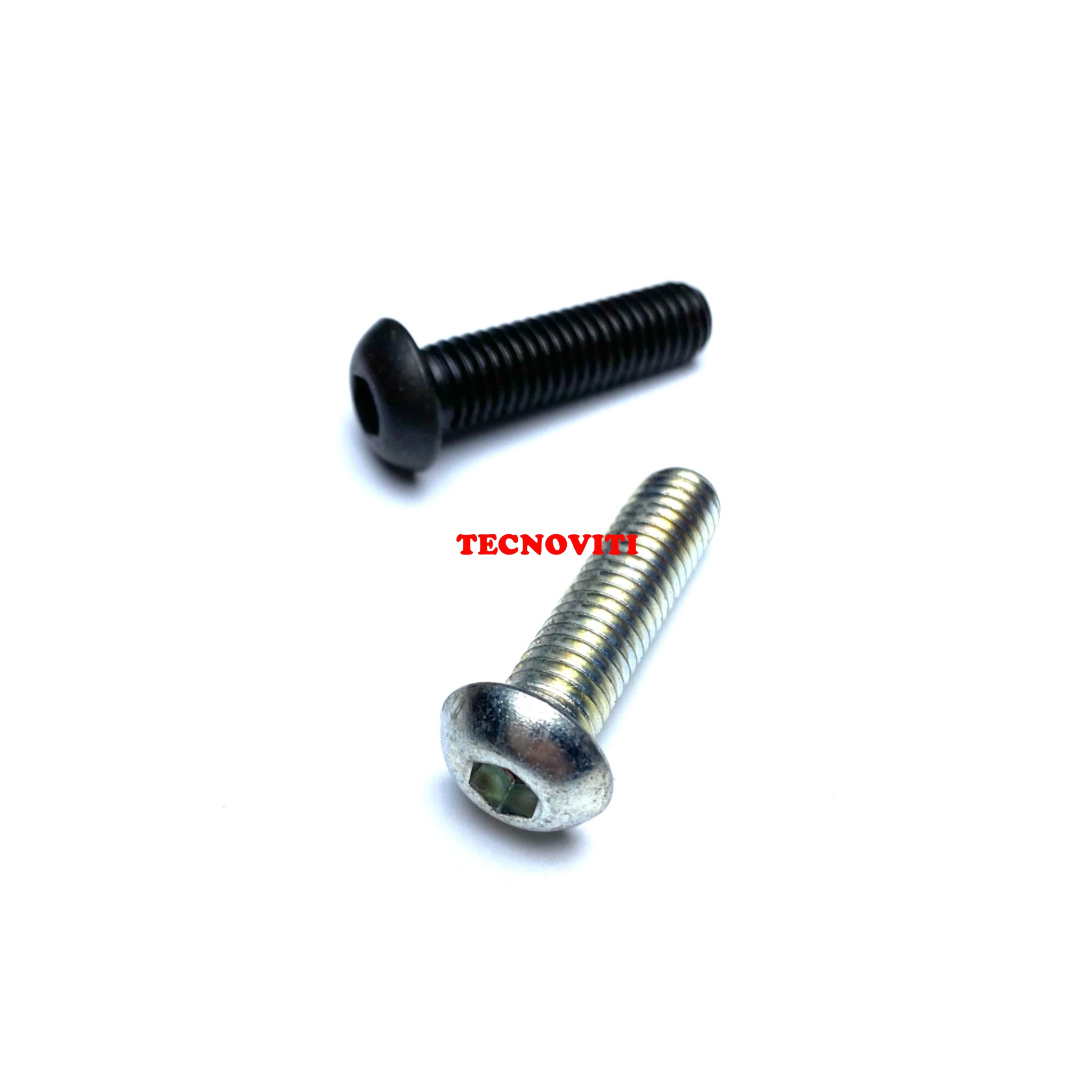 Viti a testa bombata ed esagono incassato interamente filettate in pollici