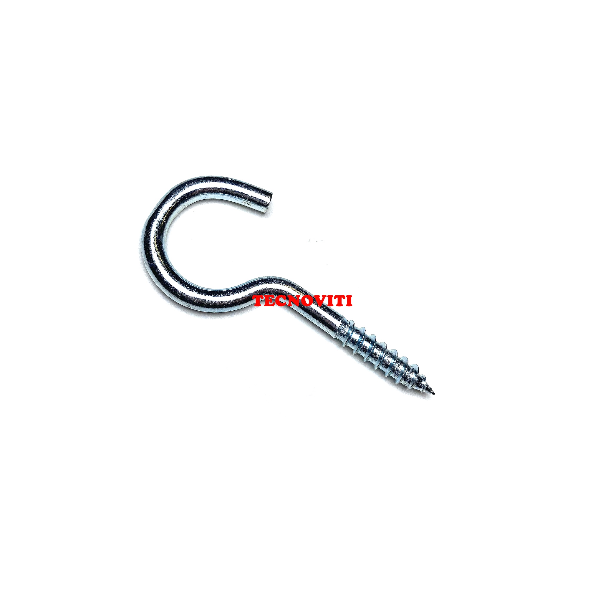 Gancio curvo con filettatura per legno. TECNOCODE: 8520